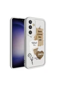 zore Galaxy S24 Kılıf Kamera Korumalı Baskılı Arka Yüzey Zore Klas Kapak - Beyaz - 4