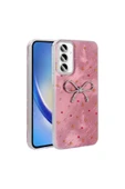 EFLİNK Galaxy A55 Kılıf Kamera Korumalı Figürlü Zore Ponti Silikon Kapak - Açık Pembe - 1