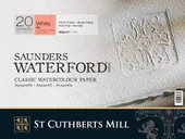 St. Cuthberts Mill Saunders Waterford Sulu Boya Defteri Blok Sıcak Baskı - Düz Doku 300 gr. 31x41 cm. 20 Yaprak - 1