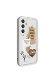 zore Galaxy S24 Kılıf Kamera Korumalı Baskılı Arka Yüzey Zore Klas Kapak - Beyaz - 1