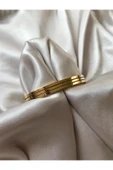 Vipfoni Gold Renk 3 Sıra Çelik Ajda Model Bileklik thumbnail 1