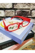 DİNÇ Kırmızı Led Işıklı Kitap Okuma Gözlüğü Camsız - 3