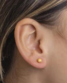 Yiğitbaşı Gold 22 Ayar Top Küpe - 1