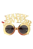 ZEAP Happy New Year Altın Renk Parti Gözlüğü - 1