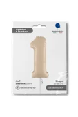 Vipfoni 1 Rakam Satin Cream Folyo Balon 26" - 1