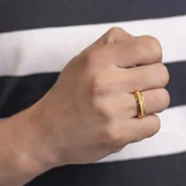 Yiğitbaşı Gold 22 Ayar Erkek Alyans Yüzük - 1