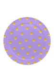 Roll-Up Pastel Düşler Lila Karton Tabak 23cm - 1