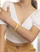 22 Ayar Cam Kırıgı İşçiliksiz 15mm Şarnel Bilezik - 1