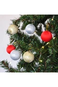 Vipfoni Simli Asorti Ağaç Süsleme Topları 6lı 4cm thumbnail 1
