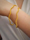 22 Ayar 10gr Zikzak Burgu Ajda İşçiliksiz Bilezik - 1