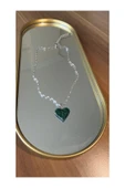 Vipfoni Zirkon Taşlı Kalp Çelik kolye thumbnail 1
