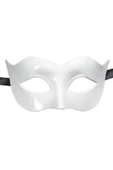 Samur Beyaz Renk Ip Aparatlı Plastik Parti Maskesi thumbnail 1