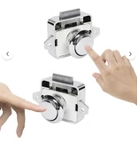 Karavan ve Tekneler için Basmalı Çekmece Dolap Kilidi Krom Renk thumbnail 3