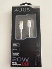 AURİS 20 WALT TYPE-C VE İPHONE ŞARJ KABLOSU - 1