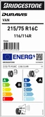 215/75R16C 116/114R Duravis Van BRIDGESTONE - 4