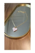 Vipfoni Zirkon Taşlı Kalp Çelik kolye thumbnail 1