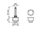 XENON AMPUL D4S 42V 35W 4300K - BOSCH 1987302906 - 1