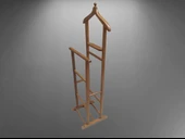 Dilsiz Uşak 2 Li 90534 Havluluklu Model Parlak Ceviz Boyalı El Yapımı - 1