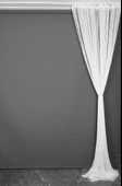 İP ZİNCİR BEYAZ RENK HAZIR DÜĞMELERİ DİKİLMİŞ İP PERDE  EN 180 CM BOY 280 CM - 9