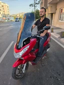 MOTOCAM Honda PCX Siperlik Ön Cam 2011-2013 Model 83cm Siyah Renkli 4mm UZUN CAM thumbnail 3