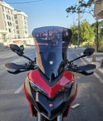 MOTOCAM Ducati Multistrada V2 Siperlik Ön Cam 2022-2025 Model 60cm Siyah Renkli 4mm - 1
