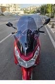 MOTOCAM Honda PCX Siperlik Ön Cam 2011-2013 Model 59cm Füme Renkli ORTA BOYLU CAM thumbnail 1