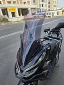 MOTOCAM Honda PCX Siperlik Ön Cam 2018-2020 Model 83cm Füme Renkli UZUN CAM thumbnail 3