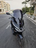 MOTOCAM Honda PCX Siperlik Ön Cam 2018-2020 Model 65cm Siyah Renkli 4mm ORTA BOYLU CAM - 2