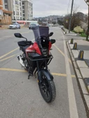 MOTOCAM Honda NX 500 Ön Cam 2025 Model 44cm Siyah Renkli 4mm UZUN CAM thumbnail 2