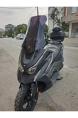MOTOCAM Kymco DTX 360 Siperlik Ön Cam 2021-2023 Model 65cm Siyah Renkli 4mm ORTA BOYLU CAM thumbnail 3
