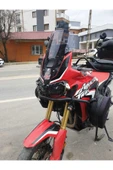MOTOCAM Honda Afrika Twin CRF 1000 Ön Cam 2016-2020 Model 45cm Açıkfüme Renkli 4mm KISA CAM thumbnail 2