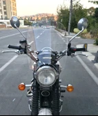 MOTOCAM Trıumph Scrambler 900 Siperlik Ön Cam 2005-2025 Model 45cm Şeffaf Renkli 4mm thumbnail 1