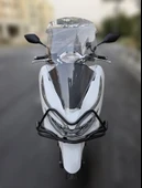 MOTOCAM Honda PCX Siperlik Ön Cam 2018-2020 Model 65cm Şeffaf Renkli 4mm ORTA BOYLU CAM thumbnail 1