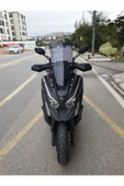 MOTOCAM Kymco DTX 250-360 Siperlik Ön Cam 2021-2025 Model 55cm Füme Renkli 4mm thumbnail 1