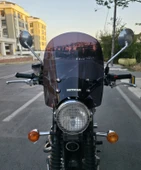 MOTOCAM Trıumph Scrambler 900 Siperlik Ön Cam 2005-2025 Model 45cm Siyah Renkli 4mm thumbnail 1