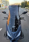 MOTOCAM Küba Newcity 125 Siperlik Ön Cam 2023-2025 Model 75cm Siyah Renkli 4mm UZUN CAM thumbnail 1