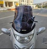 MOTOCAM Kymco Grand Dink Siperlik Ön Cam 2002-2008 Model 47cm Siyah Renkli 4mm thumbnail 1