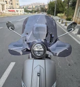 MOTOCAM Mondial Exon 125 Siperlik Ön Cam 2023-2025 Model 39cm Füme Renkli 4mm thumbnail 1