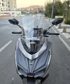 MOTOCAM Sym JET 14 EVO 200 PLUS Siperlik Ön Cam 2023-2025 Model 45cm Şeffaf Renkli 4mm - 1