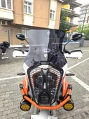 MOTOCAM KTM 1290 Super Adventure Siperlik Ön Cam 2021-2025 Model 41cm Siyah Renkli thumbnail 1
