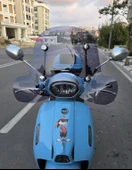 MOTOCAM RKS LT 50 PRO  Siperlik Ön Cam 2023 -2025 Model 45cm Füme Renkli 4mm APARATSIZDIR thumbnail 1