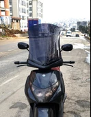 MOTOCAM Piaggio Beverly 250 Siperlik Ön Cam 2005-2007 Model 53cm Siyah Renkli 4mm UZUN CAM thumbnail 1