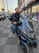 MOTOCAM Piaggio MP3 530 Siperlik Ön Cam 2023-2025 Model 72cm Şeffaf Renkli 4mm UZUN CAM - 2
