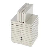 50 Adet 20x10x2 mm Neodyum Mıknatıs Köşeli Magnet N35 Nikel Kaplama Güçlü Kaliteli Dayanıklı - 3