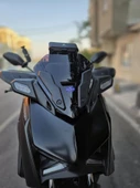 MOTOCAM Yamaha Xmax 250 Siperlik Ön Cam 2023-2025 Model 36cm Siyah Renkli 4mm KISA SPOR CAM - 2