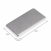 50 Adet 20x10x2 mm Neodyum Mıknatıs Köşeli Magnet N35 Nikel Kaplama Güçlü Kaliteli Dayanıklı - 4