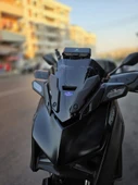 MOTOCAM Yamaha Xmax 250 Siperlik Ön Cam 2023-2025 Model 36cm Siyah Renkli 4mm KISA SPOR CAM - 3