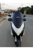 MOTOCAM Zontes 350 E Siperlik Ön Cam 2022-2023 Model 70cm Siyah Renkli 4mm - 1