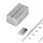 100 Adet 15x10x1.5 mm Köşeli Neodyum Mıknatıs N35 Magnet Dayanıklı Nikel Kaplama - 2