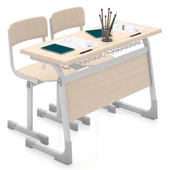 MERCAN DEMONTE ÇİFT KİŞİLİK OKUL SIRASI (ADS502) - 1